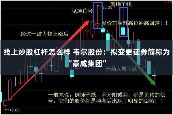 线上炒股杠杆怎么样 韦尔股份：拟变更证券简称为“豪威集团”
